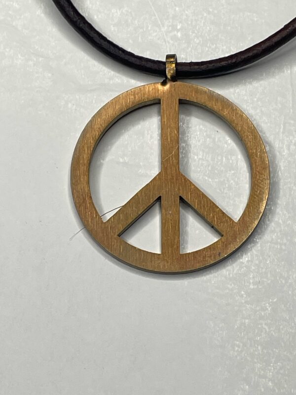 Bronze Colored Peace symbol necklace