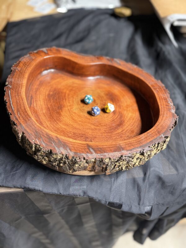 Real Tree Slab Dice Rolling Tray